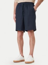 Guess Szorty sportowe F6GD01 WN202 Granatowy Regular Fit. Niebieskie krótkie spodenki sportowe męskie Guess, l, z aplikacjami, z syntetyku. Za 319.99 zł.