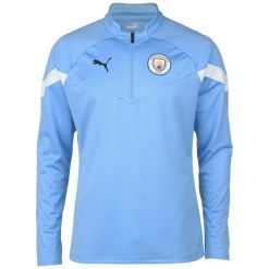 Top treningowy Manchester City 2022/23. Białe koszulki sportowe męskie Puma, m, bez wzorów, bez kołnierzyka, bez ramiączek, do piłki nożnej. W wyprzedaży za 231.00 zł.