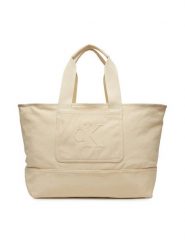 Calvin Klein Jeans Torebka Pocket Canvas Zip Weekender LV04G3093G Écru. Brązowe torebki do ręki damskie Calvin Klein Jeans, bez wzorów, z jeansu, bez dodatków. Za 289.99 zł.