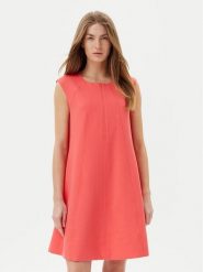DKNY Sukienka codzienna DD5N1H63 Koralowy Regular Fit. Pomarańczowe sukienki damskie DKNY, na co dzień, bez wzorów, z syntetyku, bez kołnierzyka, bez ramiączek, proste. Za 459.99 zł.