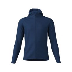 Kurtka turystyczna z kapturem Löffler Transtex® Cube. Niebieskie kurtki sportowe męskie LOFFLER, l, bez wzorów, z tkaniny, trekkingowe. Za 694.95 zł.