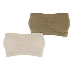 Top Damski Z Pikowanej Tkaniny Bez Ramiączek 2pak. Białe t-shirty damskie Urban Classics, m, bez wzorów, z tkaniny, casualowe, bez kołnierzyka. Za 68.99 zł.