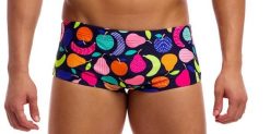 Kąpielówki Funky Trunks Fruit Salad - trunki męskie. Brązowe kąpielówki męskie FUNKY TRUNKS, l, bez wzorów, z poliesteru, do pływania. Za 159.00 zł.