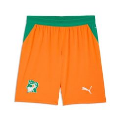 Short Domicile Côte d'Ivoire Coupe du Monde 2026. Brązowe krótkie spodenki sportowe męskie Puma, s, bez wzorów, do piłki nożnej. Za 199.00 zł.