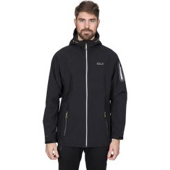 Kurtka softshellowa "Delgado" w kolorze czarnym. Czarne kurtki damskie Trespass Men, m, bez wzorów, bez kaptura. W wyprzedaży za 329.95 zł.