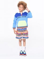 Marc Jacobs Szorty materiałowe W24276 S Niebieski Regular Fit. Niebieskie szorty dla chłopców Marc Jacobs, bez wzorów, z bawełny. Za 339.99 zł.