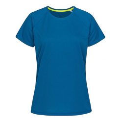 Raglanowa Koszulka Dla Kobiet. Niebieskie koszulki sportowe damskie Stedman, s, bez wzorów, bez kołnierzyka, bez ramiączek, trekkingowe. Za 49.99 zł.