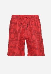 Czerwone Szorty z Gumką w Pasie w Abstrakcyjny Print Palaniria. Czerwone szorty męskie Born2be, na lato, l, bez wzorów. Za 29.99 zł.