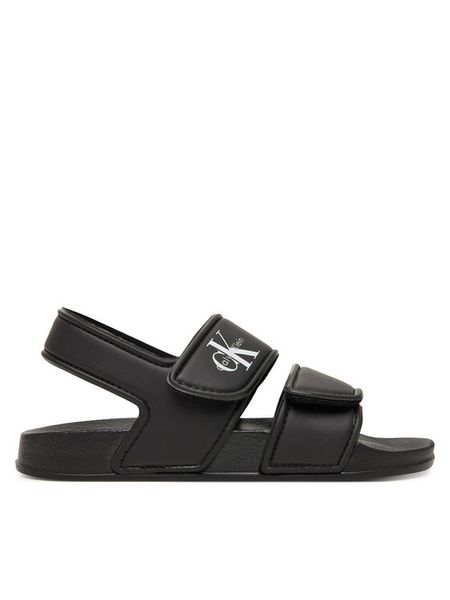 Calvin Klein Sandały V1XF-83330-1172 S Czarny. Czarne sandały chłopięce Calvin Klein, ze skóry, bez zapięcia. Za 138.99 zł.