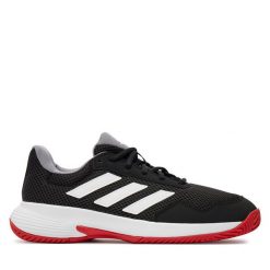 Buty do tenisa adidas. Czarne buty sportowe męskie Adidas, bez zapięcia, tenisowe. Za 223.99 zł.