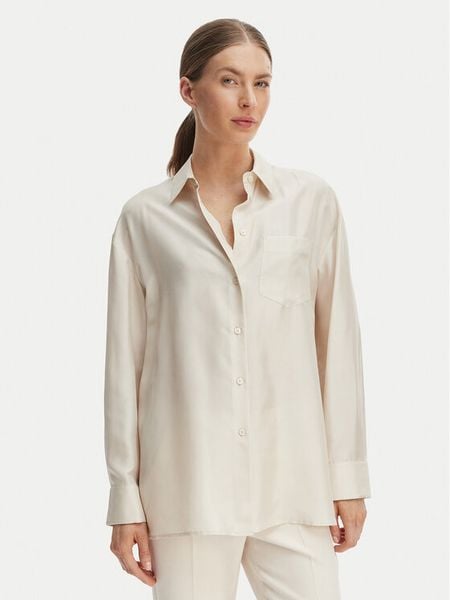 Weekend Max Mara Koszula Ebbri 2615191012 Écru Regular Fit. Białe bluzki damskie Weekend Max Mara, bez wzorów, bez kołnierzyka, bez ramiączek. Za 1,309.00 zł.