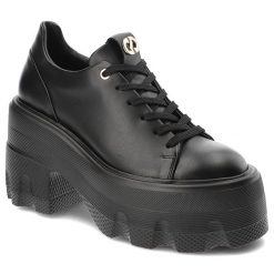 Czarne Sneakersy Carinii Modne Obuwie Damskie. Czarne półbuty damskie Carinii, bez wzorów, z materiału, eleganckie, bez obcasa, bez zapięcia. Za 529.00 zł.