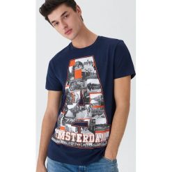 T-shirt Amsterdam - Granatowy. T-shirty męskie marki House. Za 39.99 zł.