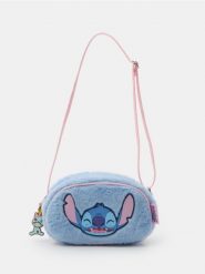 Futrzana torebka na regulowanym pasku Stitch - błękitny. Niebieskie torby i plecaki dziecięce Sinsay, z futra. Za 25.99 zł.