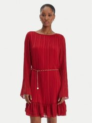 Guess Sukienka codzienna W6RK37 WJ712 Czerwony Regular Fit. Czerwone sukienki damskie Guess, na co dzień, xl, z aplikacjami, z syntetyku, bez kołnierzyka, bez ramiączek, proste. Za 659.99 zł.