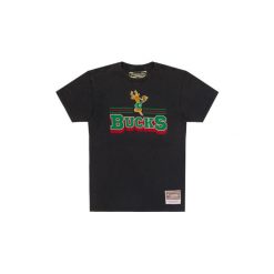 Koszulka Milwaukee Bucks fan banner. Czarne koszulki sportowe męskie Mitchell & Ness, bez wzorów, bez kołnierzyka, bez ramiączek, do koszykówki. Za 217.00 zł.