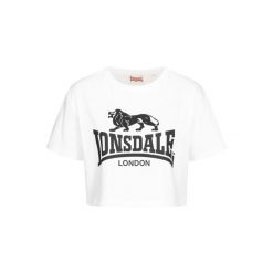 Damska przycięta koszulka Lonsdale Gutch Common. Białe koszulki sportowe damskie Lonsdale, bez wzorów, bez kołnierzyka, bez ramiączek. Za 121.00 zł.