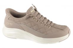 Buty sportowe Sneakersy damskie, Slip-ins: Contour Foam - Golden Hour. Brązowe obuwie sportowe damskie Skechers, bez wzorów, z materiału, trekkingowe. Za 349.99 zł.
