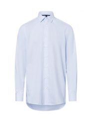 Finshley & Harding koszula biznesowa - Easy Care Mężczyźni Modern Fit Bawełna niebieski|biały, 44. Białe koszule męskie Finshley & Harding, m, bez wzorów, z bawełny, biznesowe, bez kołnierzyka, bez ramiączek. Za 229.95 zł.