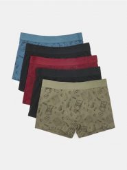 Bokserki classic ze wzorkiem 5 pack - wielobarwny. Bokserki męskie Sinsay, l, bez wzorów. Za 49.99 zł.
