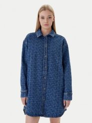 Tommy Jeans Sukienka jeansowa DW0DW22492 Niebieski Relaxed Fit. Niebieskie sukienki damskie Tommy Jeans, l, bez wzorów, z bawełny, bez kołnierzyka, bez ramiączek. Za 649.99 zł.