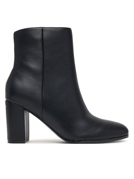 Guess Botki FLFBER LEA10 Czarny. Czarne botki damskie Guess, ze skóry, bez obcasa, na słupku, bez zapięcia. Za 544.99 zł.
