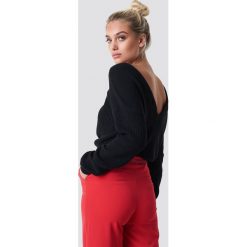 NA-KD Sweter z dzianiny z dekoltem V - Black. Swetry damskie marki NA-KD. Za 121.95 zł.