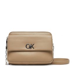 Torebka Calvin Klein. Brązowe torebki do ręki damskie Calvin Klein, bez wzorów, wizytowe, bez dodatków. Za 269.99 zł.