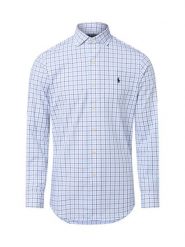 Polo Ralph Lauren Męska koszula casual Mężczyźni Comfort Fit Bawełna niebieski w kratkę, L. Niebieskie koszule męskie Polo Ralph Lauren, l, bez wzorów, z bawełny, casualowe, bez kołnierzyka, bez ramiączek. Za 499.95 zł.