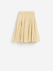 Spódnica midi z koronką - złamana biel. Spódnice damskie Reserved, l, bez wzorów, z koronki, midi, rozkloszowane. Za 179.99 zł.