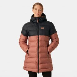 Damska długa kurtka Helly Hansen Active. Brązowe kurtki damskie Helly Hansen, bez wzorów, z puchu, bez kaptura. Za 1,063.85 zł.