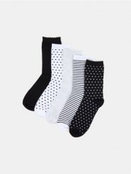 Skarpetki z bawełną 5 pack - wielobarwny. Skarpety damskie Sinsay, bez wzorów, z bawełny. Za 19.99 zł.