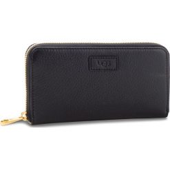 Duży Portfel Damski UGG - W Honey Zip Arnd Wallet Leather 1098634 Blk. Czarne portfele damskie UGG, ze skóry. Za 599.00 zł.