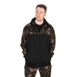 Bluza z kapturem i zamkiem błyskawicznym Fox LW Split. Czarne bluzy męskie FOX, l, bez wzorów, z bawełny, z kapturem. Za 262.50 zł.