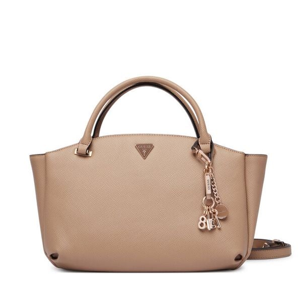 Torebka Guess. Brązowe torebki do ręki damskie Guess, z aplikacjami, klasyczne, bez dodatków. Za 550.99 zł.