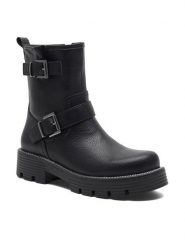 Jenny Fairy Botki HONORINE WS6109-03 Czarny. Czarne botki damskie Jenny Fairy, z syntetyku, bez obcasa, na płaskiej podeszwie, bez zapięcia. Za 84.99 zł.