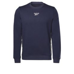 Bluza na co dzień męska REEBOK ciepła bez kaptura. Niebieskie bluzy męskie Reebok, m, bez wzorów, bez kaptura, na fitness i siłownię. Za 189.00 zł.