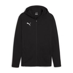 Bluza z kapturem i zamkiem błyskawicznym Puma TeamFinal. Czarne bluzy męskie Puma, l, bez wzorów, z materiału, z kapturem. Za 209.47 zł.