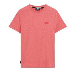 Koszulka z bawełny organicznej Superdry Essential. Czerwone t-shirty damskie Superdry., s, bez wzorów, z bawełny, klasyczne, bez kołnierzyka. Za 127.30 zł.