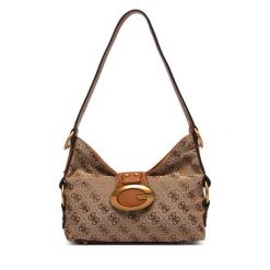 Torebka Guess. Brązowe torebki do ręki damskie Guess, z aplikacjami, klasyczne, bez dodatków. Za 584.99 zł.