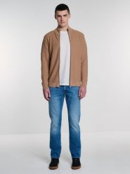 Sweter męski bawełniany rozpinany brązowy Adal 802. Brązowe kardigany męskie Big Star, l, bez wzorów, z bawełny, biznesowe. W wyprzedaży za 169.99 zł.
