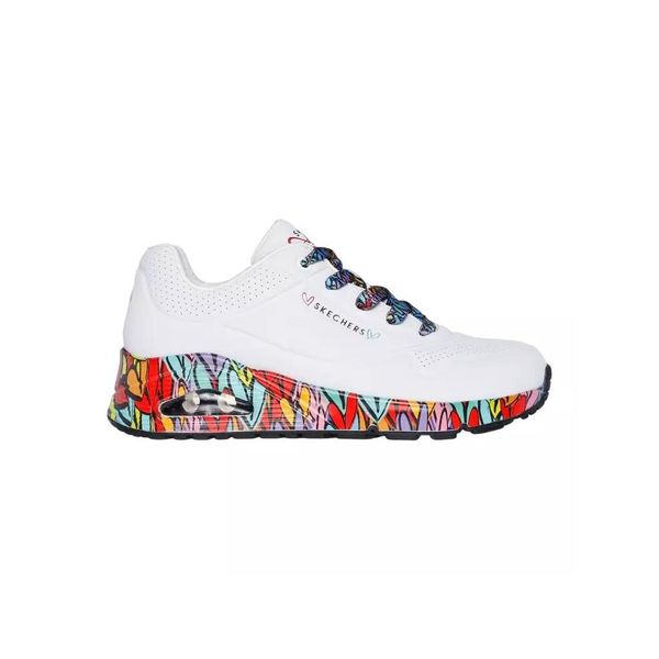 Femme UNO - RAVAGED LOVE WMLT Blanc Skechers. Białe obuwie sportowe damskie Skechers, bez wzorów, trekkingowe, Skechers Sport. Za 399.99 zł.
