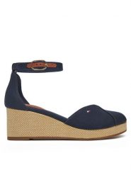 Tommy Hilfiger Espadryle FW0FW08657 Granatowy. Niebieskie sandały damskie Tommy Hilfiger, bez wzorów, z materiału, bez obcasa, bez zapięcia. Za 249.99 zł.