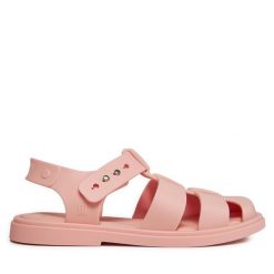Sandały Melissa. Czerwone klapki damskie Melissa, bez wzorów, bez obcasa, na płaskiej podeszwie, bez zapięcia. Za 249.99 zł.