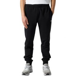 Spodnie męskie Champion Rib Cuff Pants. Czarne spodnie sportowe męskie Champion, m, bez wzorów, z bawełny, na fitness i siłownię. Za 162.53 zł.
