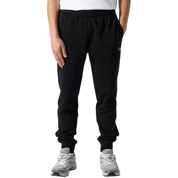 Spodnie męskie Champion Rib Cuff Pants. Czarne spodnie sportowe męskie Champion, m, bez wzorów, z bawełny, na fitness i siłownię. Za 162.53 zł.