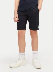 Jack & Jones Junior Szorty materiałowe David 12254241 Czarny Regular Fit. Czarne szorty dla chłopców Jack & Jones Junior, bez wzorów, z bawełny. Za 79.99 zł.