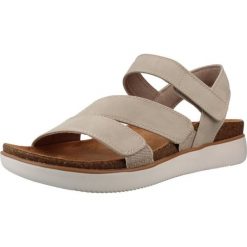 Sandały SKECHERS 163252S Szary. Szare sandały damskie Skechers, bez wzorów, z materiału, bez obcasa, bez zapięcia. Za 259.99 zł.