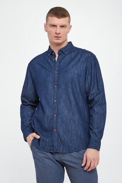 Koszula męska Heli JOOP! JEANS. Koszule męskie JOOP! Jeans, m, bez wzorów, z jeansu, bez kołnierzyka, bez ramiączek. W wyprzedaży za 391.20 zł.