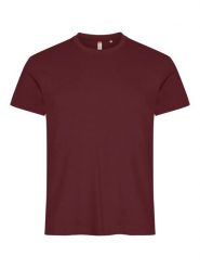 Clique Basic-T T-shirt męska dopasowany krój – burgundy. Czerwone t-shirty męskie CLIQUE, m, bez wzorów, z bawełny, bez kołnierzyka. Za 82.69 zł.